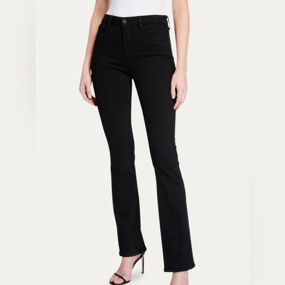 L’AGENCE Oriana High Rise Jeans in Noir black wash size 27